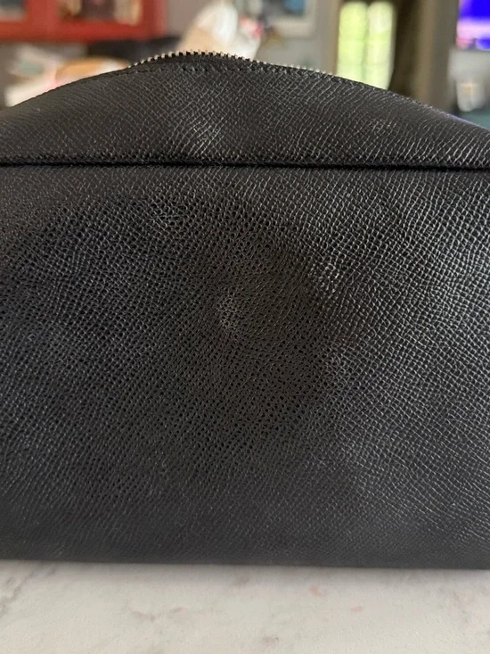 Coach *Project* Black Saffiano Leather Toiletry Pouch with Silver Logo - Picture 4 of 11